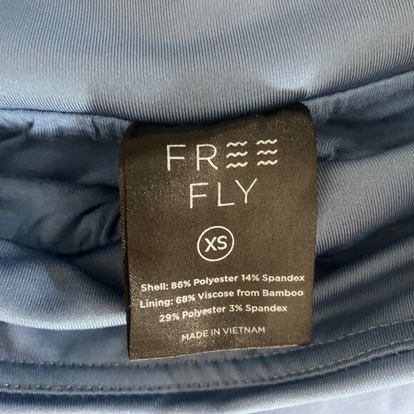 Free Fly Womens Performance Athletic Shorts XS Blue Bamboo Hidden Pocket Gym Act - Picture 3 of 9